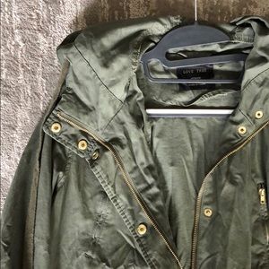 Urban Outfitters Olive Green Hooded Utility Jacket